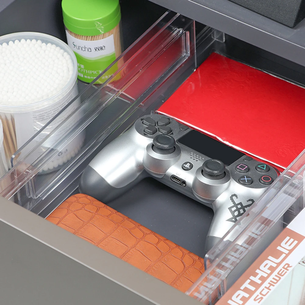 Drawer Divider 1PC Free Combination Tableware Cosmetics Transparent Plastic Storage Division Finishing