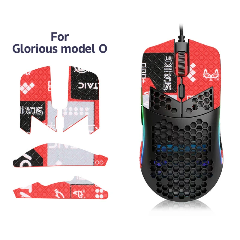 Mouse Grip Tape Skate Handmade Sticker Non Slip Lizard Skin Suck Sweat For Glorious Model D/Model O Wireless DIY Mouse Grip Tape