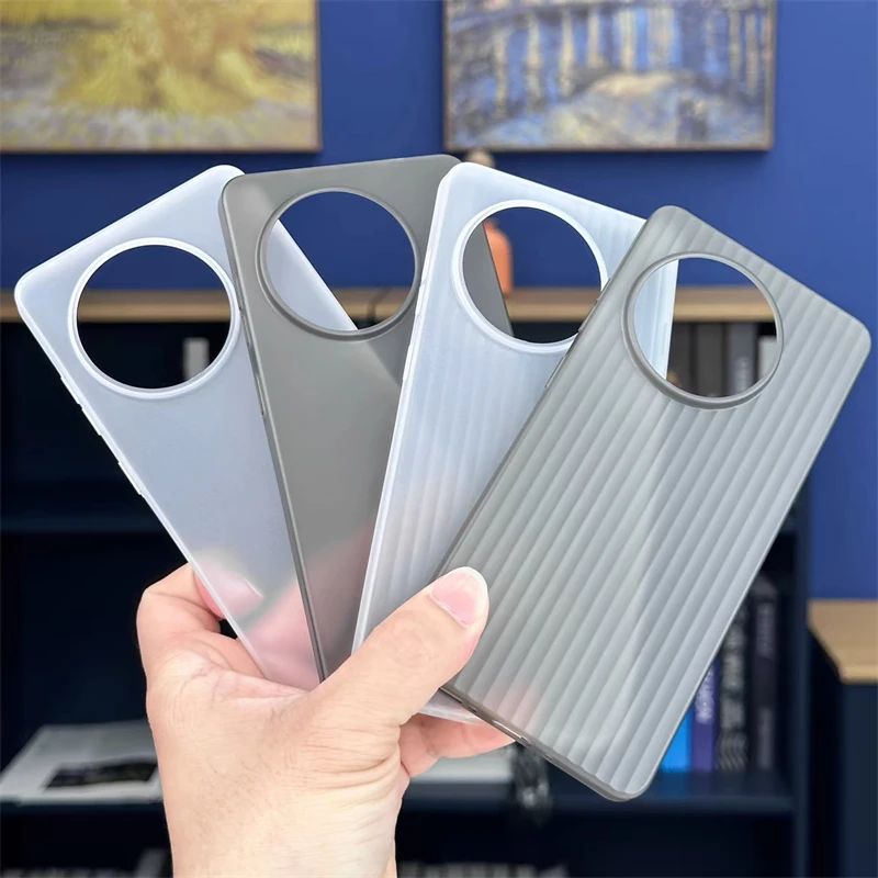 Matte Transparent Hard Silicone Slim Case with Luggage Stripe Design