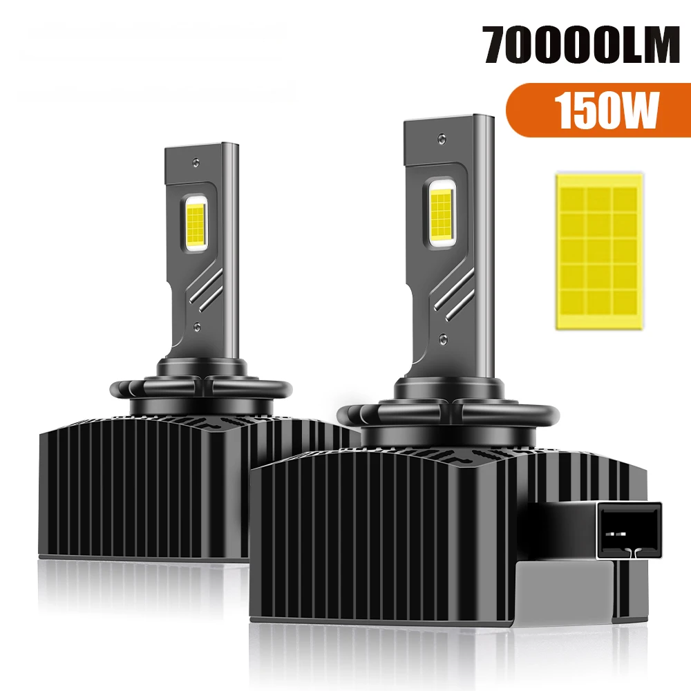 

2Pcs Led Headlight 70000LM 150W Canbus D1S D3S D2S D4S D5S Auto Bulbs 1:1 Xenon Car Light D1R D4R D2R D3R 6000K CSP Chip