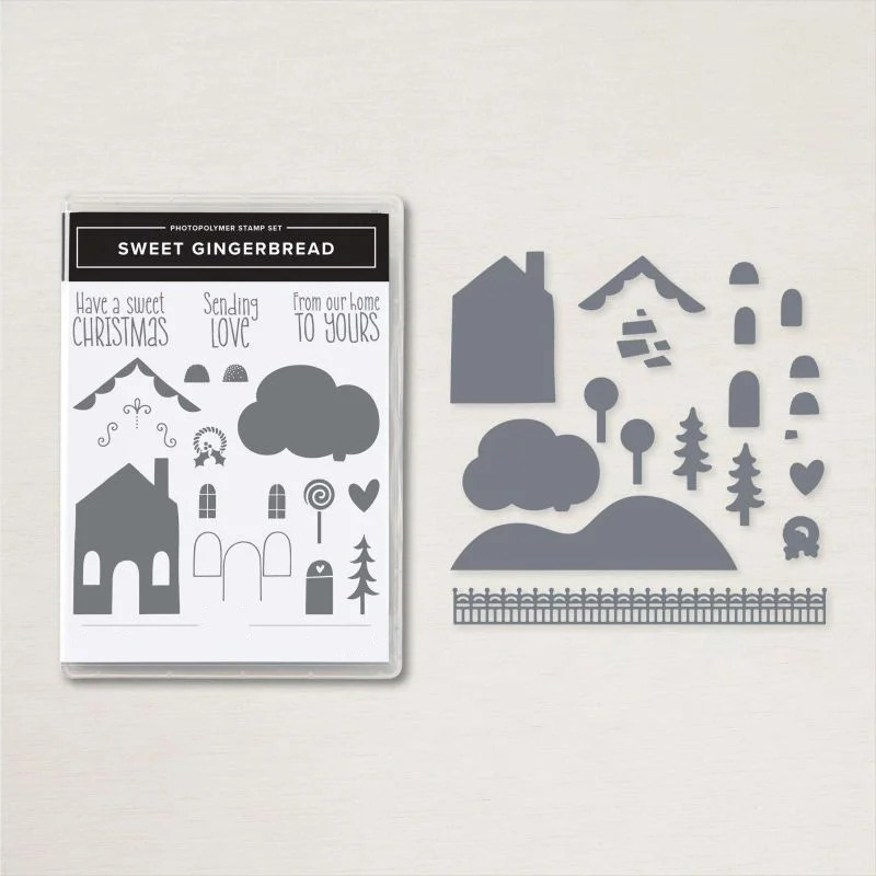 English/German/French Sweet Gingerbread Stamp and Gingerbread House Dies for Scrapbooking DIY Crafts Card Making 20A