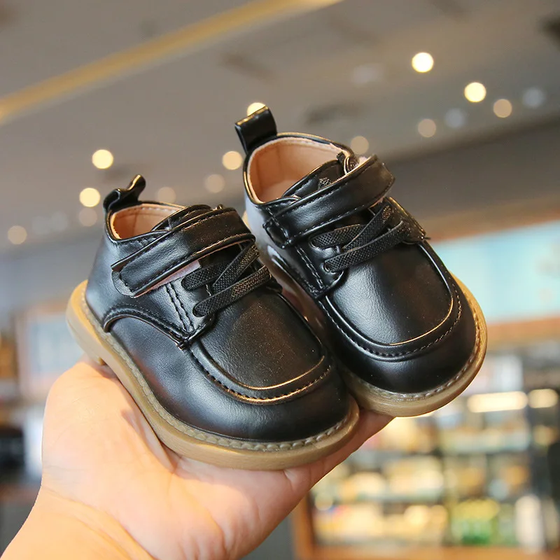 Baby Shoe 2023 Spring New British Style Leather Shoe for Boy Girl