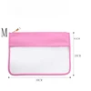 Portable Cosmetic Bag Nylon Clear Makeup Bag Letter Patches Transparent Travel Hand Storage Organizer Pouches Birthday Gift 2