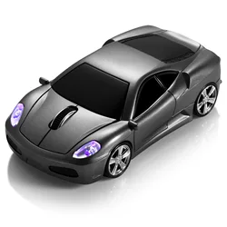 Ergonomic Wireless Mini Mouse with LED Flashing Light (Gray)
