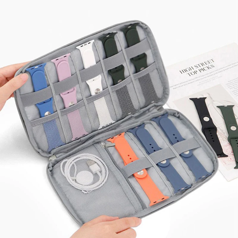 Watchband Storage Bag Watch Bands Storage Bag 10-15 Watch Straps Organizer and Storage Holder Bag Waterproof Travel Wirstband Pouch for iWatch Bands