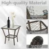 Outdoor Wicker Rocking Chairs, 3 Pieces Patio Furniture Rattan Rocker Chairs Wicker Rocking Bistro Set with Cushions and Side Ta 4