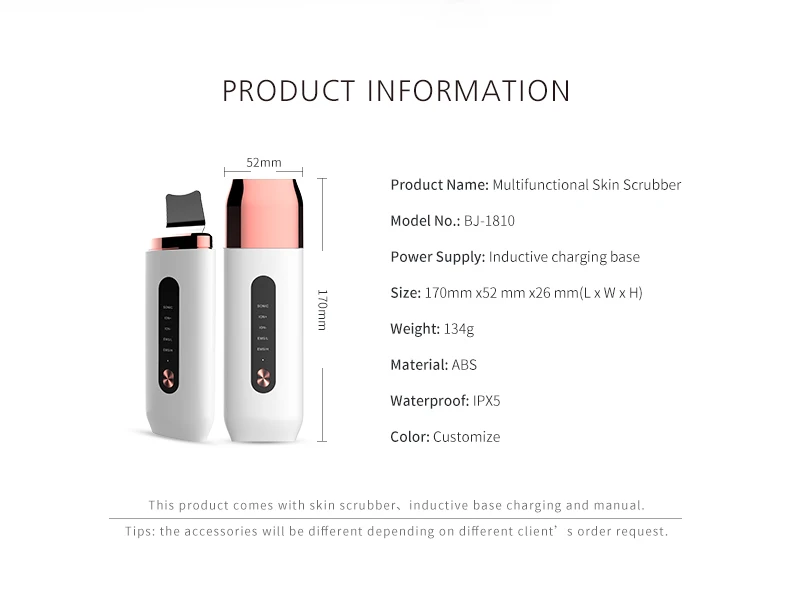 Rechargeable Skin Scrubber Face Spatula, Blackhead Extractor Remover Pore Cleaner Face Scraper Kit Facial Deep Cleansing