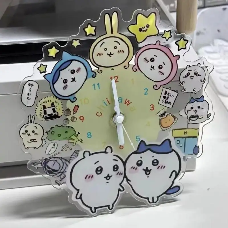 

Милые аниме акриловые часы Chiikawa Мультяшные часы Chiikawa Usagi Hachiware настольные часы декоративные украшения креативные подарки для девочек