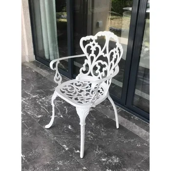 Tavoli e sedie da esterno Tavoli e sedie da giardino in ferro battuto Balcone in alluminio pressofuso Tavoli e sedie per il tempo libero all'aperto 1