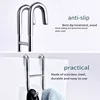 Stainless Steel Over Glass Door Shower Door Back Shower Towel Rack S-Shape Bathroom Bathrobe Hanger Holder Hooks 3