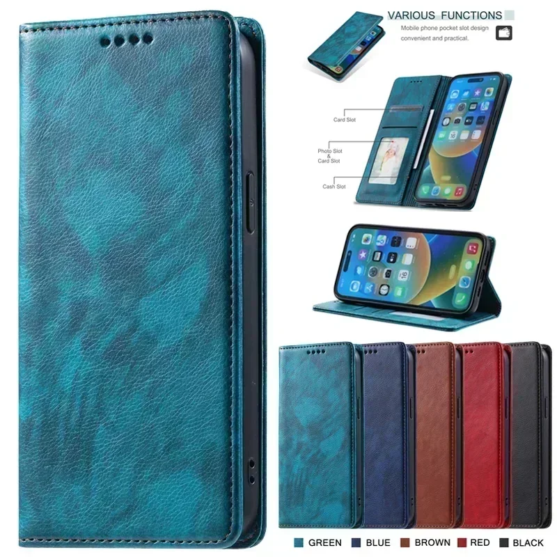 Custodie A55 5G Per Samsung A55 5G Sm-A556V 6.6 "Custodie Magnetiche Soft Wallet Flip Case Per Samsung Galaxy A55 A35 A15 A05S A05 Cover