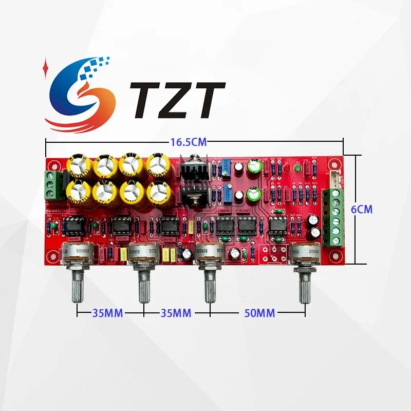 TZT C4 프리앰프 보드 Mclntosh용 저왜곡 HiFi 오디오 튜닝 모듈 교체품(전위차계 거리 35-35-35/50)