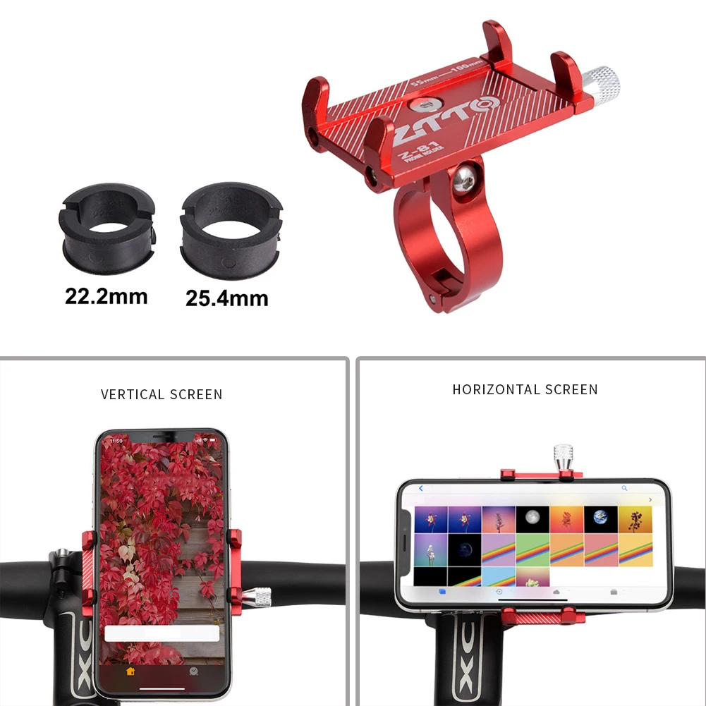 ZTTO 자전거 휴대폰 거치대 신뢰할 수 있는 마운트 범용 MTB 모바일 셀, GPS 금속 오토바이 거치대, 로드 바이크 모토 M365 핸들 바