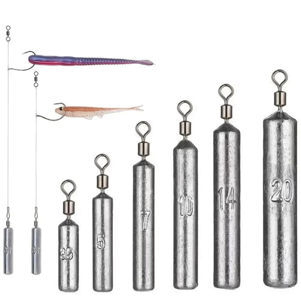 Fishing Tools Fishing Weight 15PCS/Lot Sinker Mold 3.5g 5g 7g 10g 14g 20g Tube Bullet Plumb Pendant Metal Jig Sast Sea Tackle Kit Pesca Tool