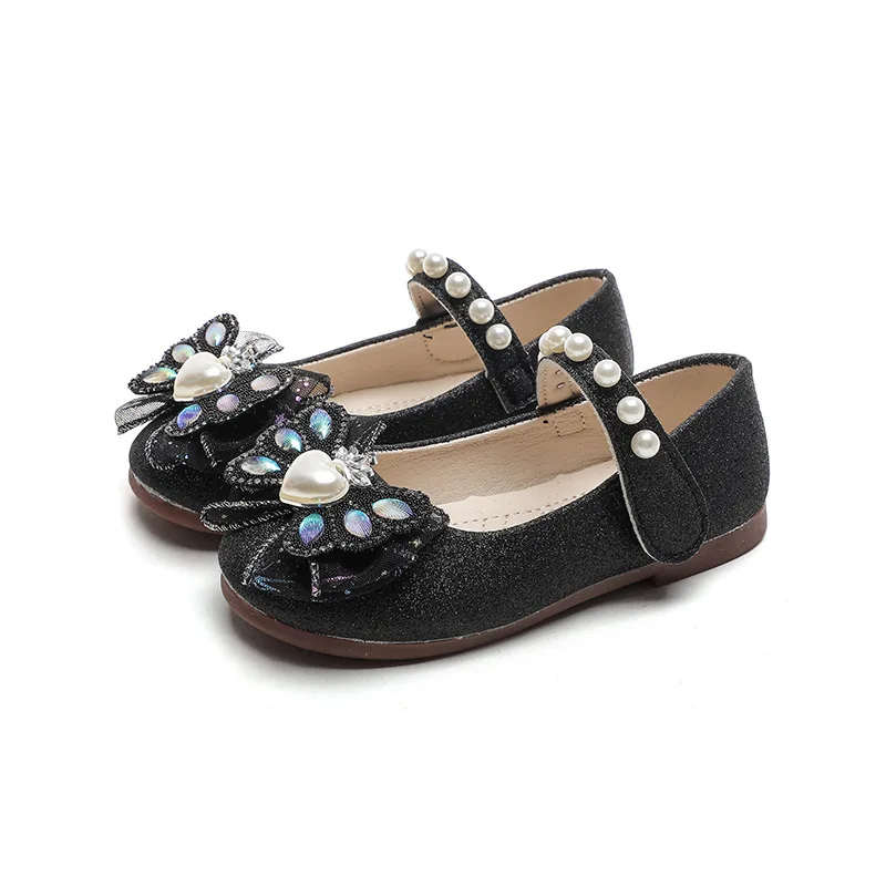 Girls Leather Shoes for Party Wedding Children Mary Janes Princess Shoes with Bow-knot Fashion Kids Performance Dress