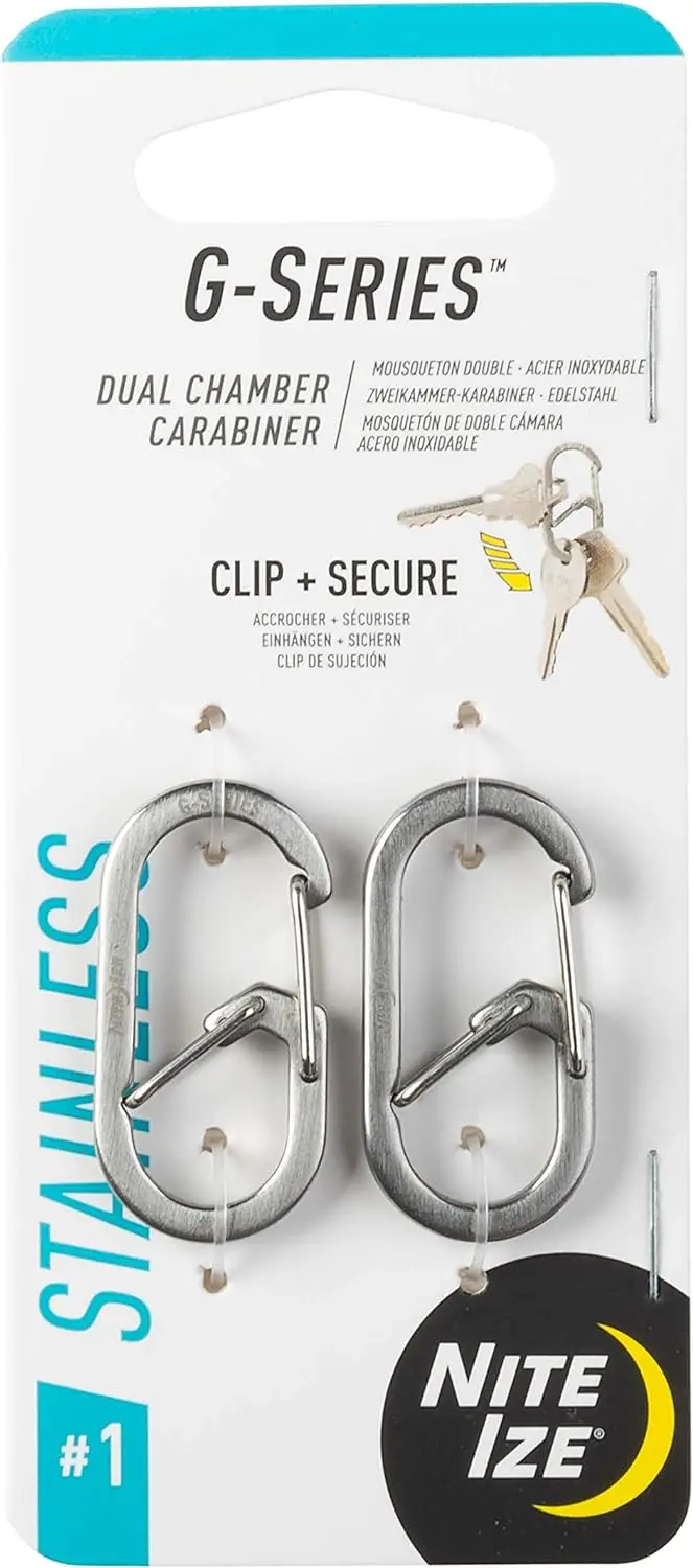 Nite Ize G-Series SlideLock #3 Dual Chamber Carabiner - Stainless Steel