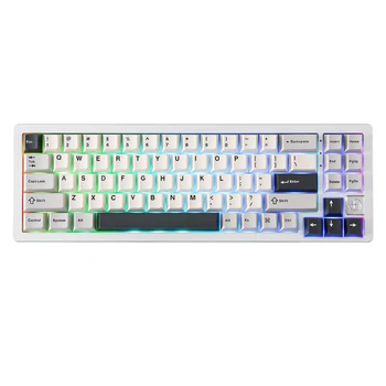 YUNZII AL71 Aluminum Mechanical Gaming Keyboard, Hot Swappable Gasket Custom RGB Wireless Keyboard, 71 Key Full CNC Study Keeb 1