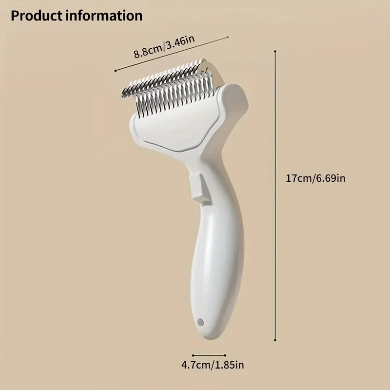 1PC Floating Stainless Steel Dog Hair Removal Brush for Long Hair Breeds Puppy Cat Comb Pet Grooming Products Curved Design