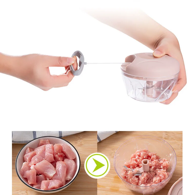 

Household Multi-function Vegetable Cutter Auxiliary Food Cooking Meat Grinder Manual Garlic Press Garlic Press