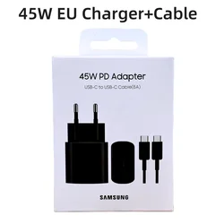 Samsung 45W Super Fast Charger - EU Certified Adapter - Black EU Set