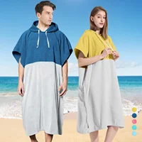 European and American Color Microfiber Loop Change Bathrobe Beach Surf Swimming Thickened Warm Adult Beach Cape 1