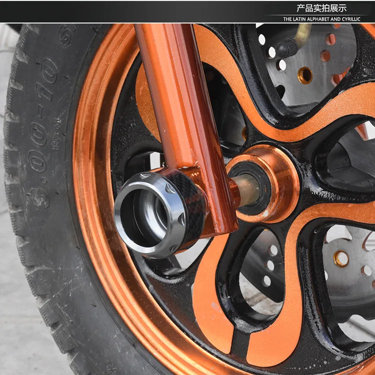 Motorcycle Wheel Protection 2Pcs Universal Crash Pad Protectors Alloy Motocross Falling Front Fork Slider Shock Absorption Cups