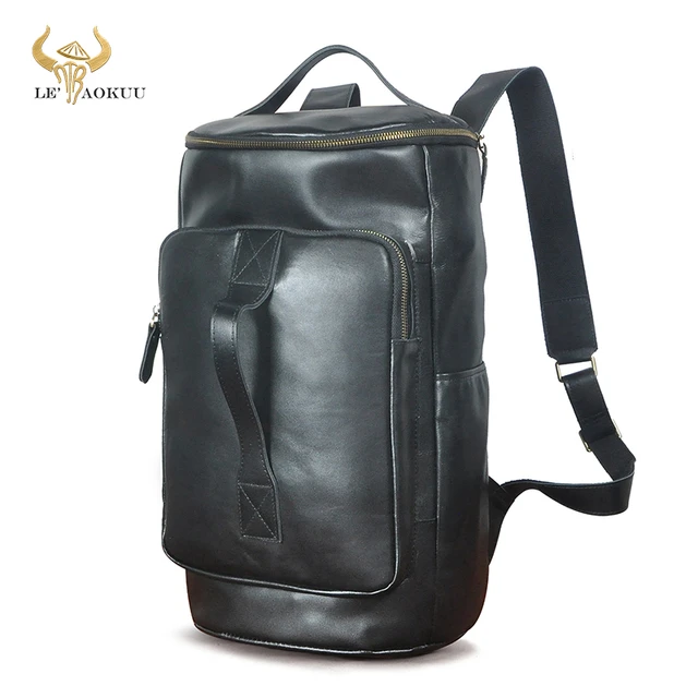 Leather backpacks Carry on luggage Genuine leather Travel bag Designer  duffle bag School backpack for college students backpack - AliExpress