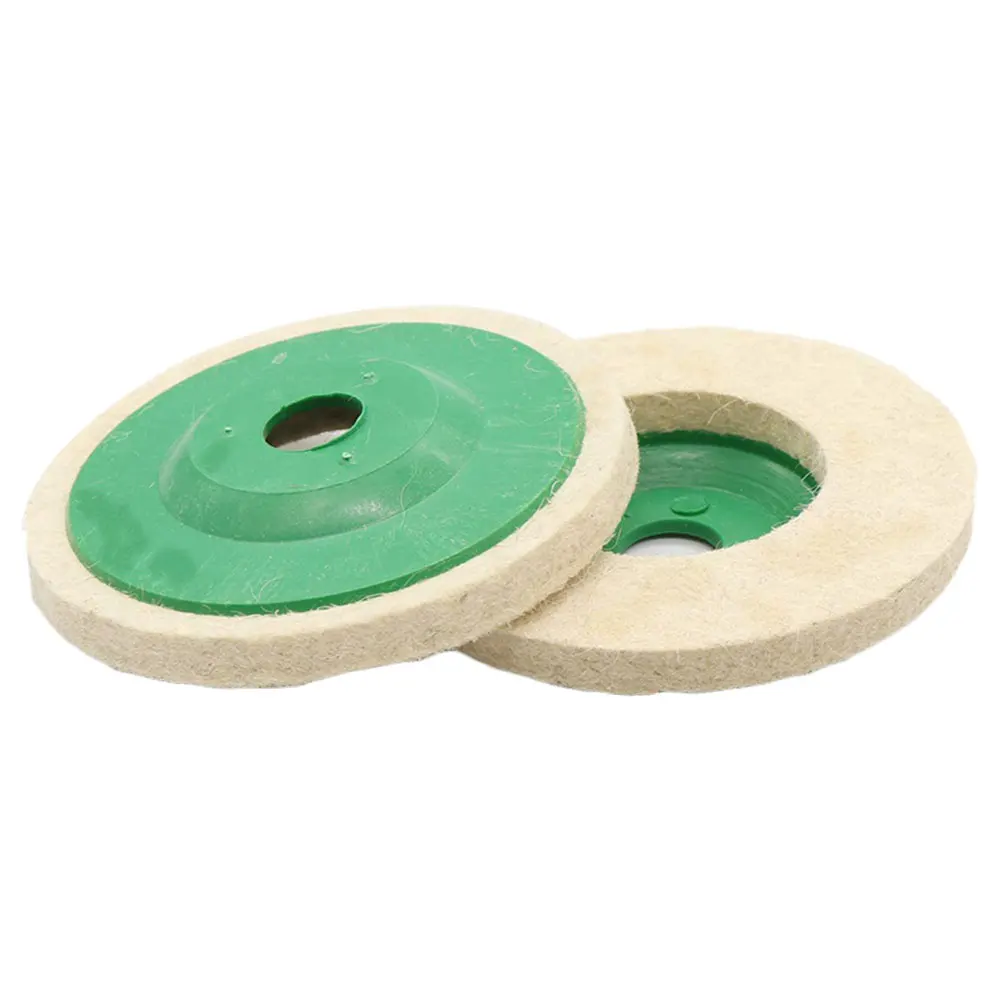 100mm Wool Polishing Wheel Buffing Pads Angle Grinder Wheel Felt Mirror Polishing Disc 5-50pcs For Metal Marble Glass Ceramics