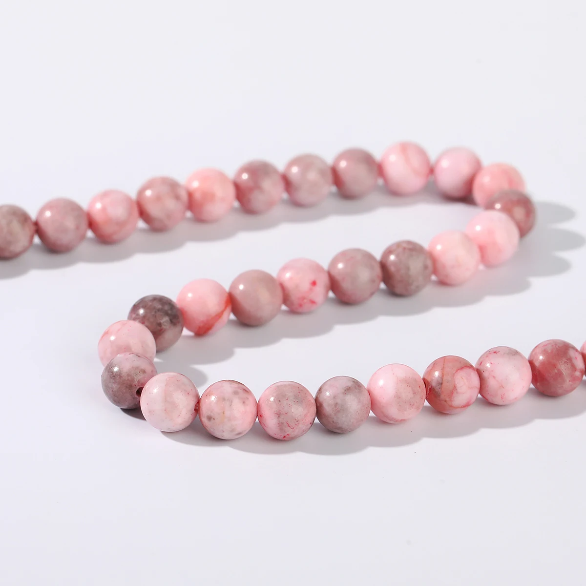 Natural Stone Pink Zebra Jasper Bead 4 6 8 10 12mm Round Loose Spacer Bead Jewelry Making DIY Bracelets Necklace Accessories