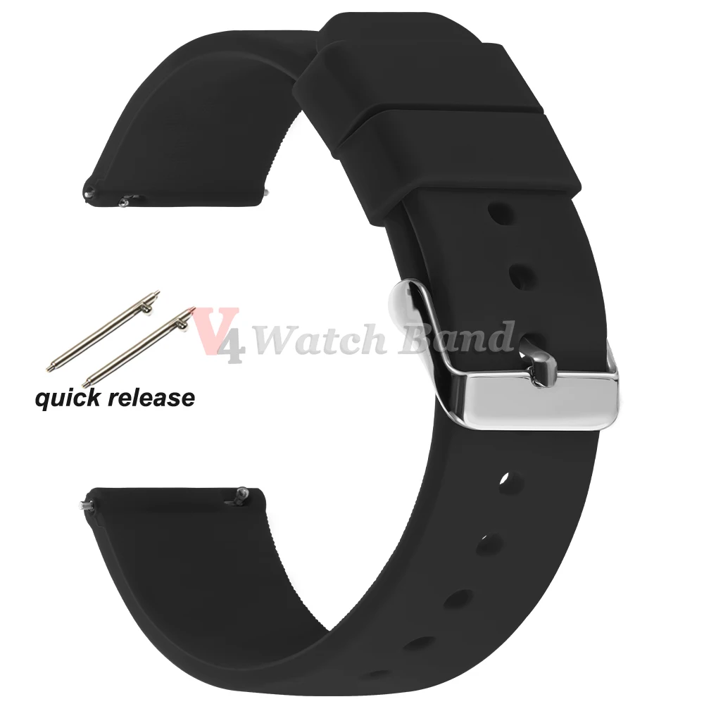Premium Silicone Rubber Wrist Watch Band Strap – Versatile Colors and Sizes
