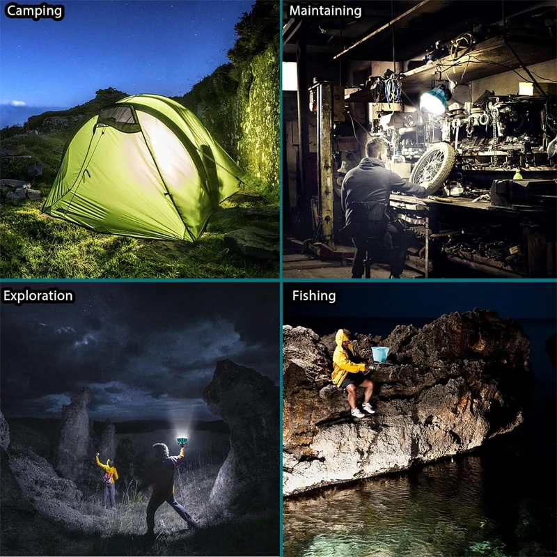 2400LM LED Camping Lantern For Makita 14.4V 18V LXT Lithium Battery 24W LED Work Light