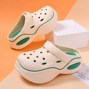 Women's Summer Thick-Soled Heightening Toe-Cap Sandals for Outdoor Wear Beach Sandals and Slippers 1