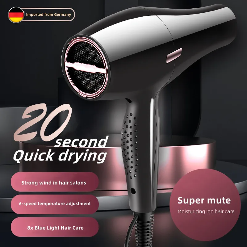 20 Second Fast Drying Hair Salon Hair Dryer, High-Speed Electric Turbine With Strong Airflow Suitable For Home Salon 2300W 3
