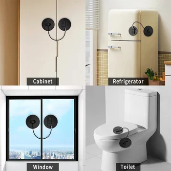 Child Proof Refrigerator and Cabinet Locks, Combination Lock with Screwdrivers for Secure Storage, Combo Lock for Fridge 1