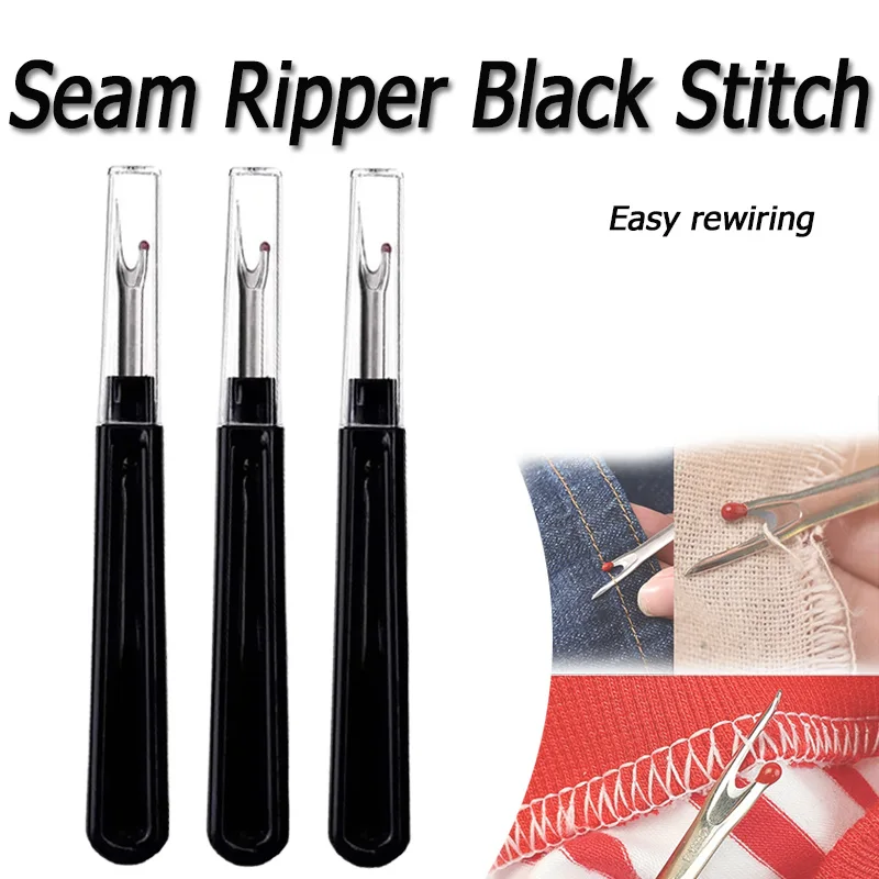 Black Plastic Sewing Seam Ripper for Crafting and Embroidery