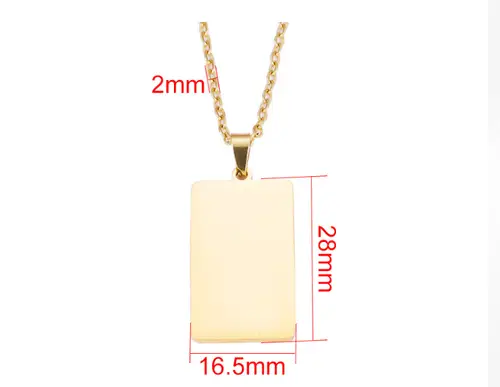 30pcs 16.5x28mm Mirror Polished Stainless Steel Necklace Blank Bar Tag Charm Stamping Pendant Necklace for Jewelry Gift Necklace - Image 9