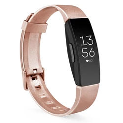 Silicone Strap Bracelet for Fitbit Inspire - Smartwatch Accessory Wristband (Rose Gold)