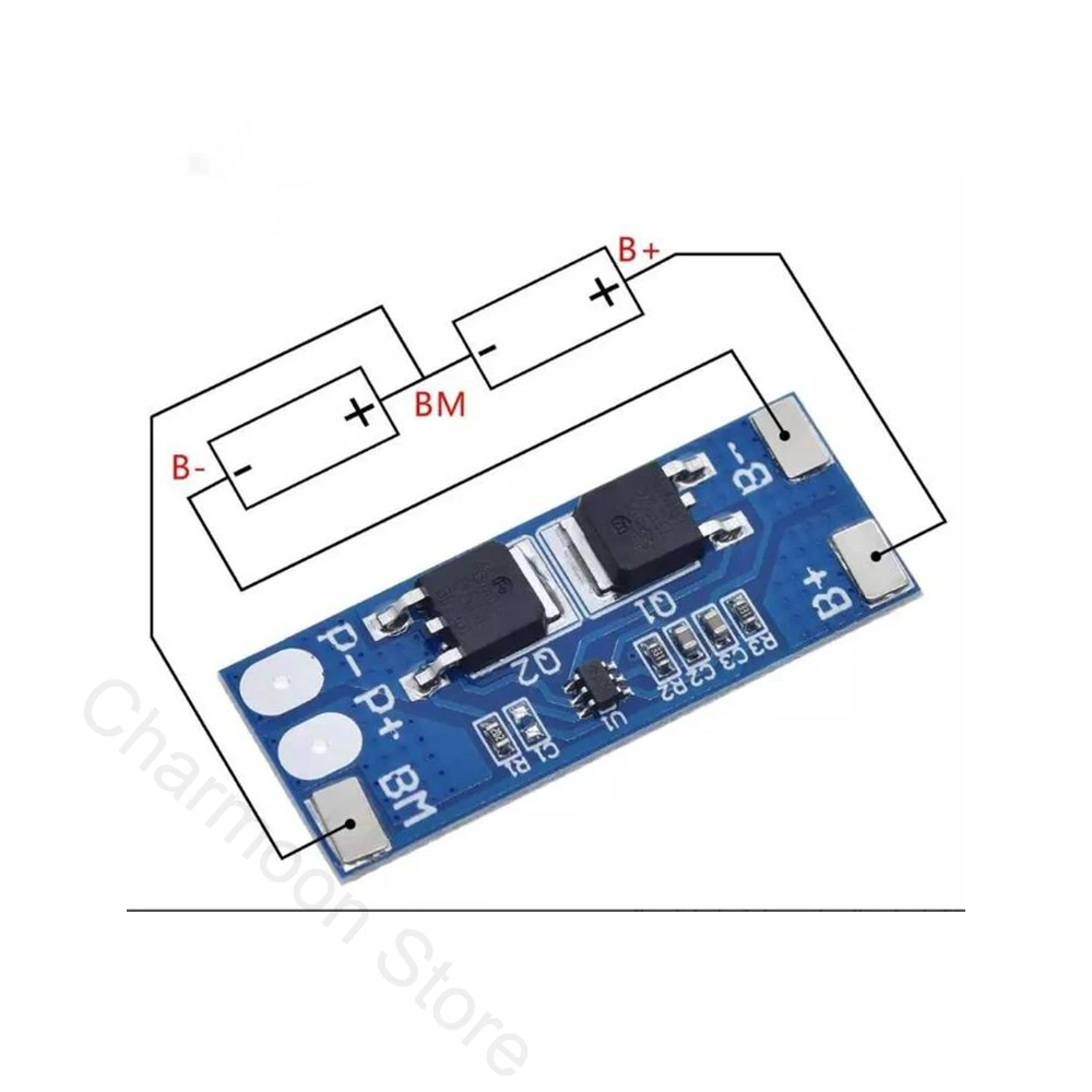 Peak Current Battery Protection Board, BMS para Li-ion Lipo Battery Cell Pack, Max 15A, 2s, 8A, 7.4V, 8.4V, 18650, 15A