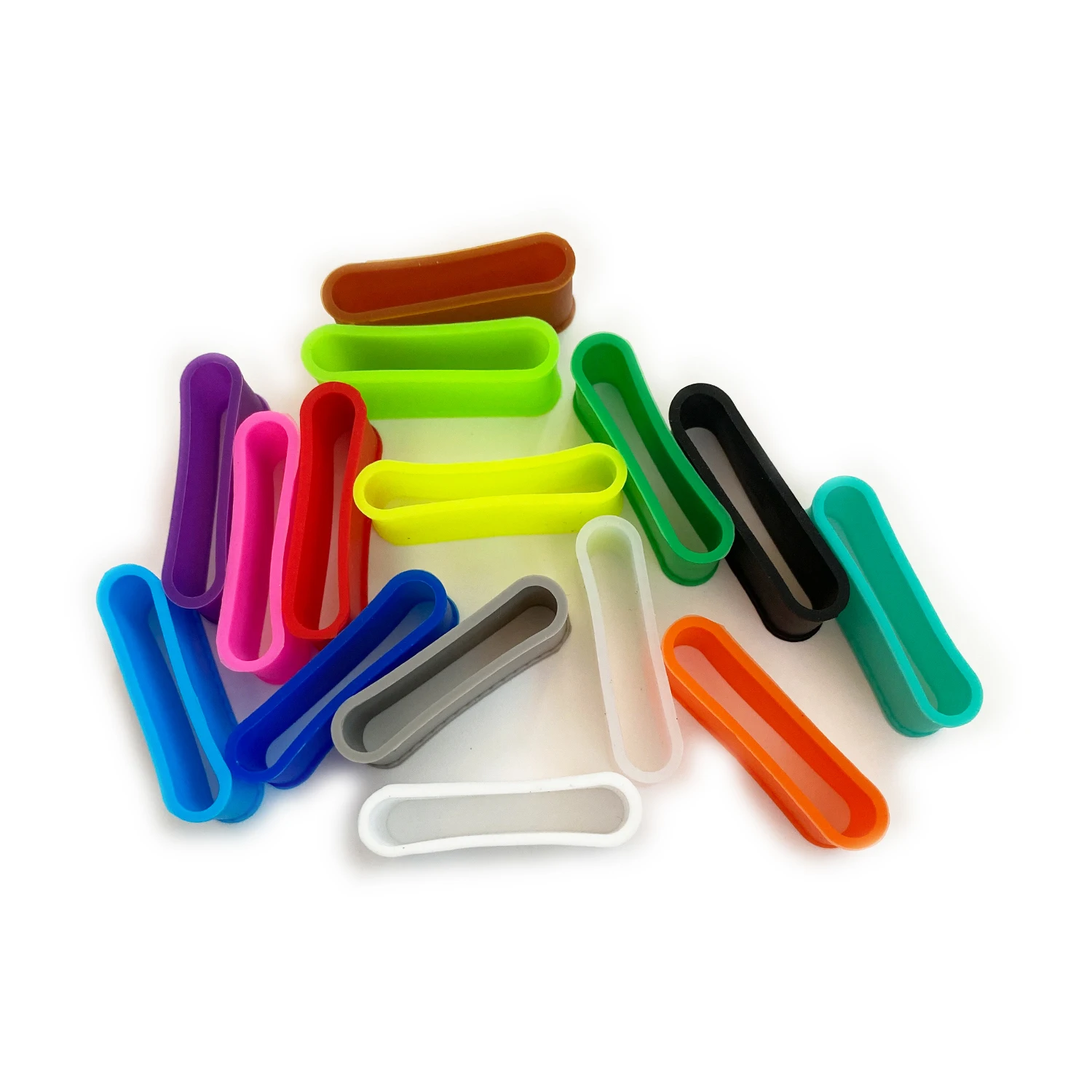 15PCS Tennis racket handle, silicone ring, multi-color fixed tennis grip, rubber ring