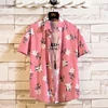 Summer High Quality Cotton Mens Hawaiian Shirt Printed Short Sleeve Big Size Hawaii Men Beach Floral Shirts Multiple 1037 3
