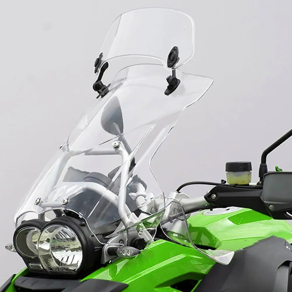 

Windshield Adjustable Height Block Wind Dust Transparent Motorcycle Extension Spoiler Clamp-on Windscreen for Motorbike