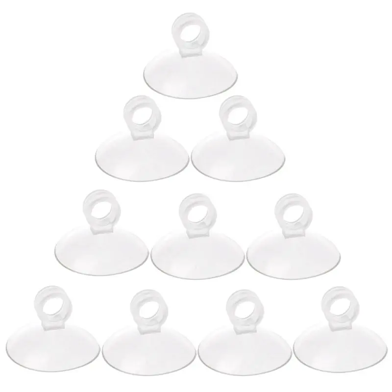 Aquarium Transparent Suction Cup with 7mm Diameter Clip Hose Holder 10 Pack aquarium accessories,aquarium suction cup,aquarium clip holders,rubber suction cup holders,aquarium clip holder