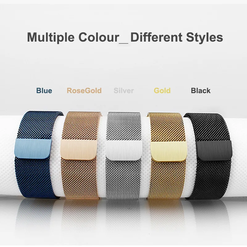 Premium Metal Milanese Magnetic Loop Strap - Elegant Replacement Bracelet