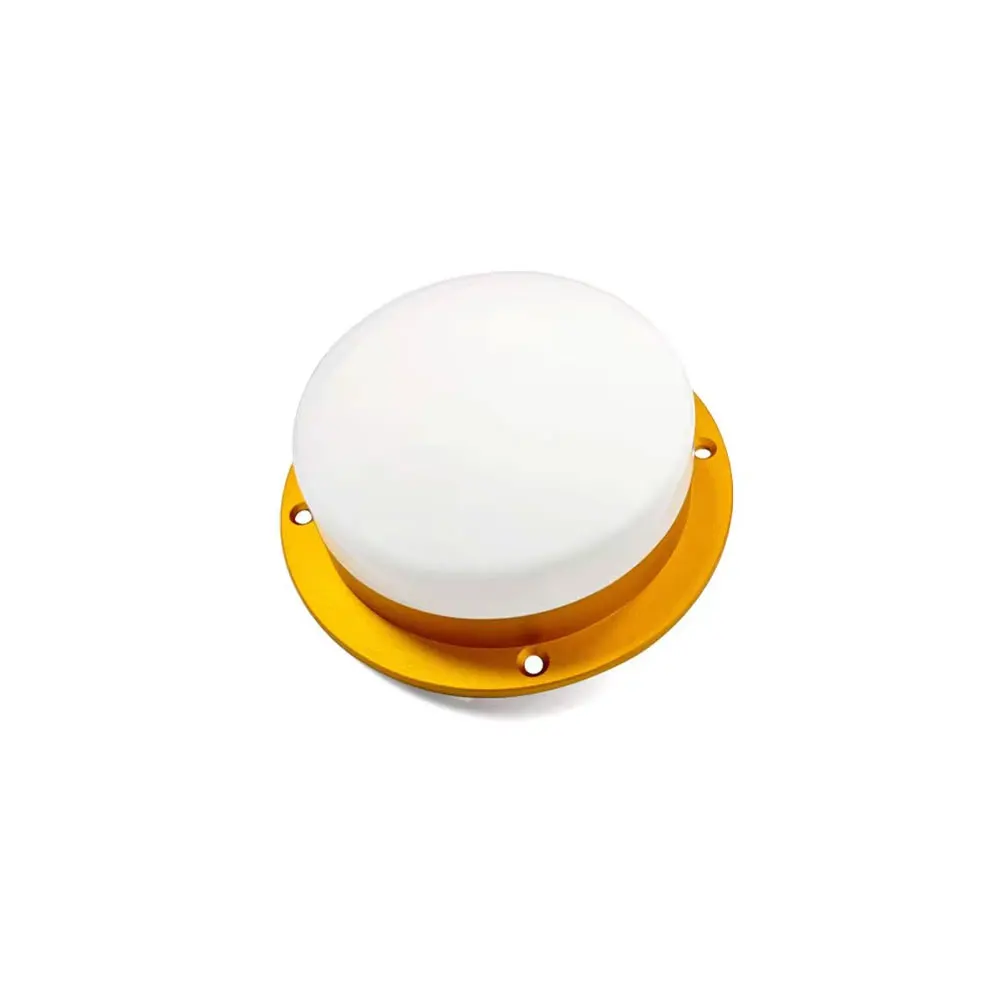 Antenne RF Booster 4G LTE 700-2700MHz 65dBi Gain SMA Femelle en vert armée, inclinaison latérale révélant la structure robuste.