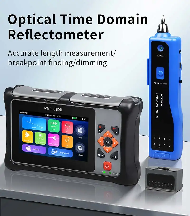 KP800 Mini-OTDR 100KM 1310/1550nm Fiber Optic Cable Tester Optical Time Domain R