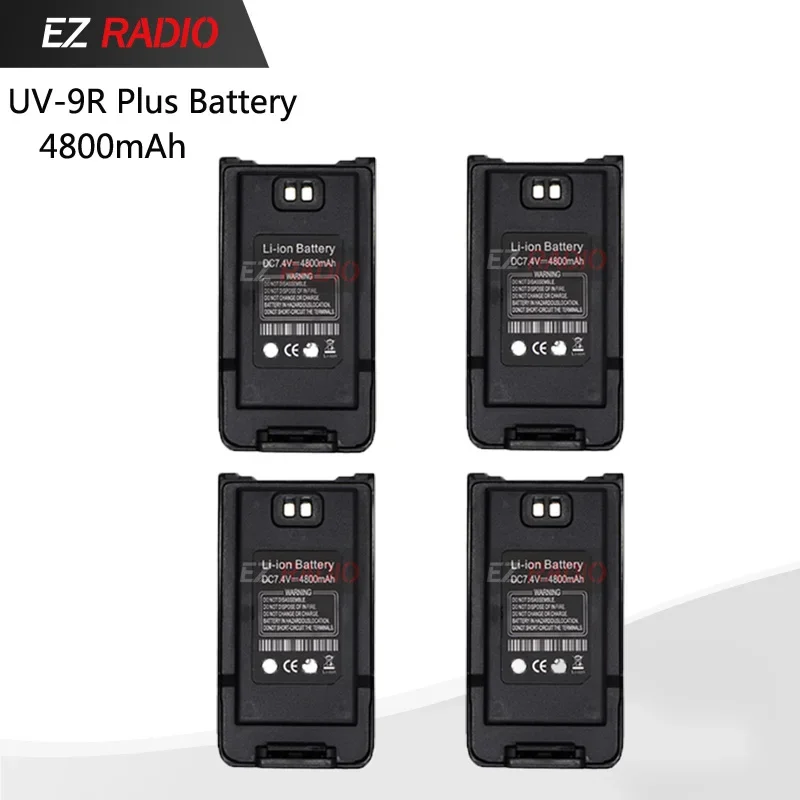 Baofeng-Waterproof Walkie Talkie Battery UV-9R Plus 1800mAh Two Way Ham Radio Accessories UV 9R Pro T57 Batteries 2