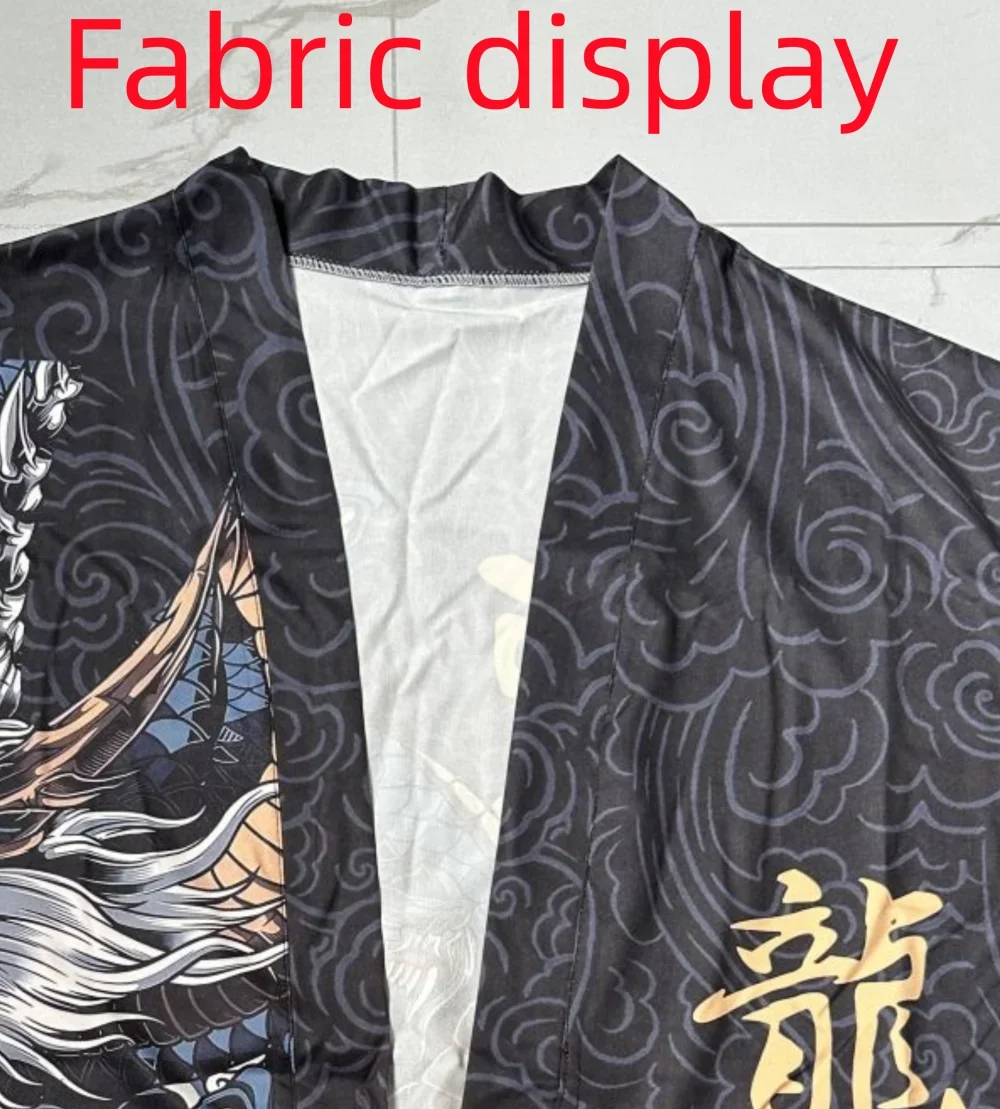 Deku One for All KimonoKimono Cape Loose Three-quarter Sleeve Cardigan Robe Haori Anime Cape Short Sleeve T-Shirt
