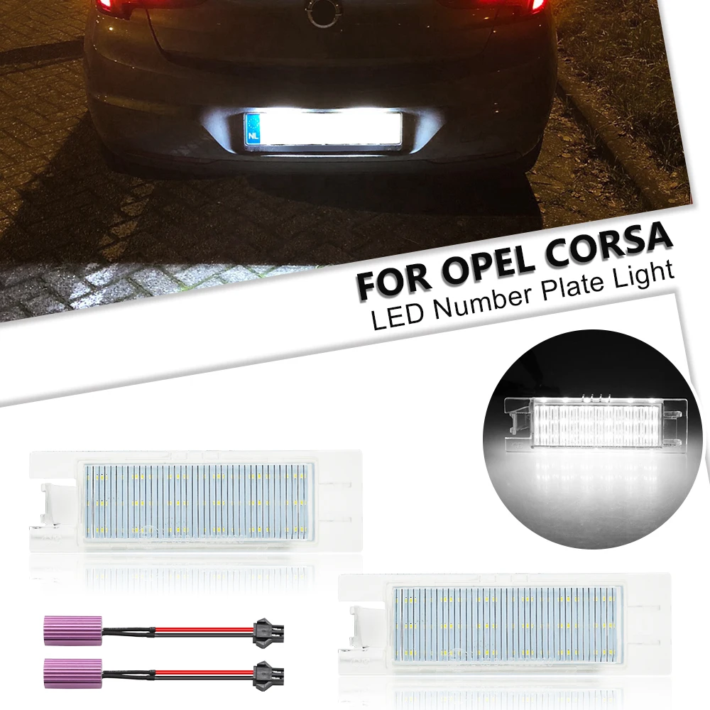 

For Opel Corsa C D Astra J H LED License Plate Light For Fiat Bravo 500L Doblo Grande Punto Alfa Romeo 147 156 159 Number Lamp