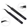 1PC Stainless Steel Curved Straight Eyebrow False Eyelash Tweezers Nail Art Extension Makeup Tool Eeyelashes Tweezers 2