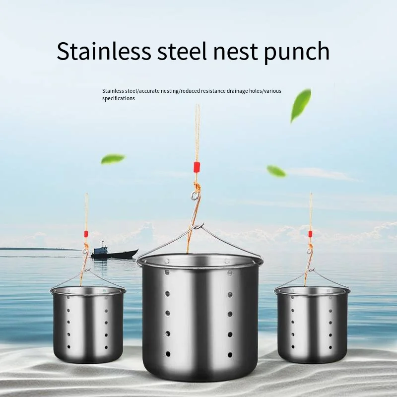 

Stainless Steel Nest Beater, Raft Fishing Bait Fixed Point Into The Water Sinking To The Bottom Automatic Reversal Feeder